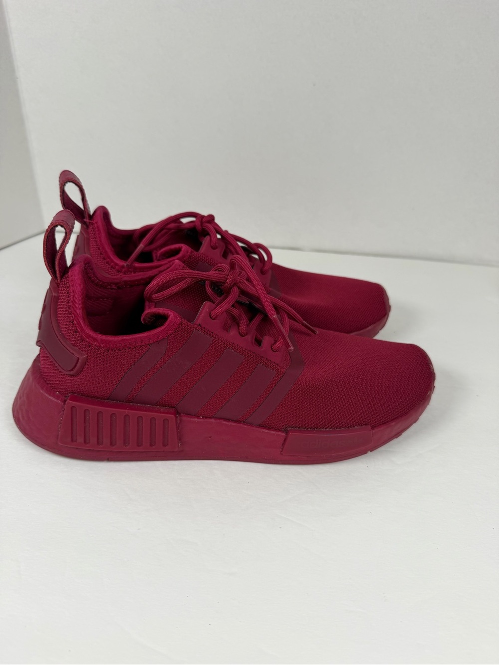 Adidas NMD_R1 Women’s 7.5 Burgundy Boost Knit Sneakers Running Shoes Casual - Picture 9 of 11